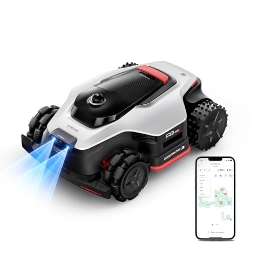 DREAME LiDAR Pro 2500 Robot Lawn Mower A3 AWD Wire Free No RTK, 4WD for 38.7° Slopes, Dual AI Vision Robotic Lawn Mowers,Dual-Disc Cutting 15.8" Width, Smart Zero-Edge, App Control for 0.62 Acre