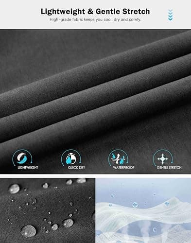 G Gradual Mens Golf Pants Stretch Dress Casual Pants 30"/32"/34" Lightweight Work Travel Slacks for Men with 4 Pockets(Black,L32.W32) - Thumbnail 5