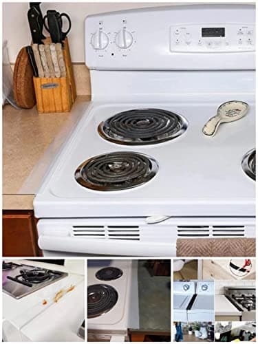 Silicone Kitchen Stove Gap Covers, Kitchen Counter Gap Anti-Slip Non-Tacky Filler Seals Spills Between Counter, Stovetop, Oven, Washer, heat-resistant，Set of 2 (21Inches, Translucent) by liboyixi - Thumbnail 5