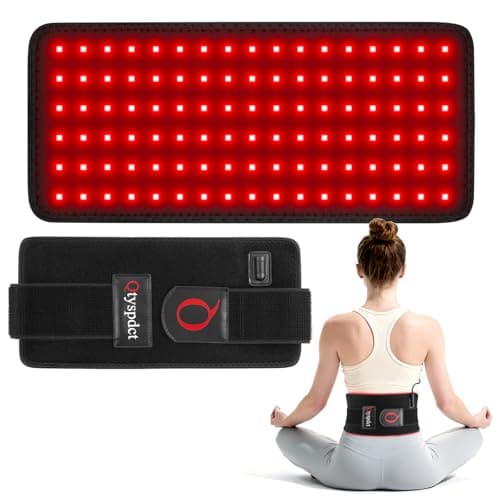 Red Light Therapy for Body, 660nm 850nm 12.6" LED Wearable Infrared Redlight Therapy Belt Wrap Pad for Back Shoulder Waist Belly Knee Muscle