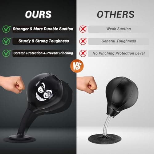 Peonyflow Stress Buster Desktop Punching Bag,Rage Bag, Fun Punching Bag,Speed Bag,for Office Table, Heavy Duty Stress Relief Ball, Desk Boxing Punch Ball, Funny Gift for Coworkers and Friends - Thumbnail 5