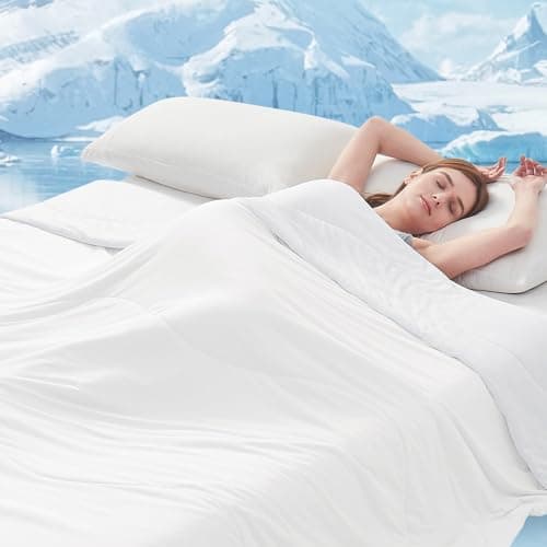 Topcee Cooling Comforter 90"x90"-Cooling Blanket Everlasting Cold Touch for Hot Sleepers-Q-max 0.35 Double-Sided Lightweight Design Summer Ice Blanket for Night Sweats-Grey Queen - Thumbnail 2