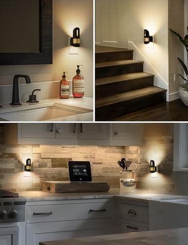 L LOHAS LED Night Light,Night Lights Plug into Wall, [2 Pack] Night Lights with Dusk to Dawn Sensor, Brightness Adjustable,3000K Soft White,Modern Nightlight for Adults Bathroom Hallway - Thumbnail 6