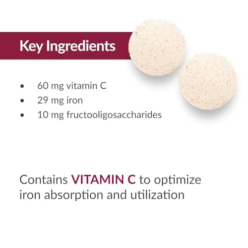 Bariatric Advantage Chewable Iron 29 mg - for Bariatric Surgery Patients - Iron with Vitamin C - No Iron Taste - Ferrous Fumarate & Carbonyl Iron Supplement - Passion Fruit - 90 Count - Thumbnail 6