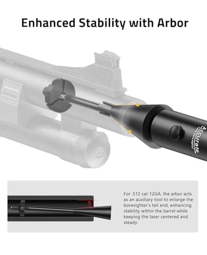 CVLIFE Rechargeable Red Bore Sight Laser Kit with 64 Adapters, Professional Bore Sighter for 0.17 to 12GA Calibers, Multi-Caliber Laser Bore Sight with Button Switch for Hunting - Thumbnail 6