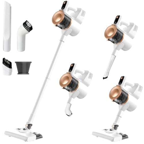 AbuDodo Cordless Vacuum Cleaner, Powerful Vacuum Cleaners for Home with Mopping Function, Water Tank, Stick Vacuum Cordless Rechargeable, Lightweight Vacuum for Pet Hair, Hard Floors, Carpet, Gold - Image 1