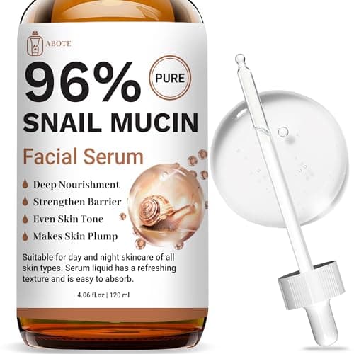 ABOTE Snail Mucin Face Serum 120ml with Pure 96% Snail Secretion Filtrate, Deep Hydration, Refreshing Skincare for All Skin Types (4.06 fl.oz) Travel Pack Size - Image 1