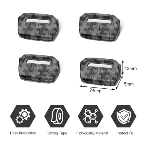 DIAMOOKY 4PCS Upgraded Window Switch Button Cover Compatible with Jeep Wrangler JL JLU 2018-2026 and Gladiator JT 2020 2021 2022 2023 2024 2025 2026 Wrangler 4xe Interior Accessories(Carbon Black) - Thumbnail 6