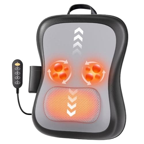 Zorynae Shiatsu Back and Neck Massager for Pain Relief Deep Tissue, Up and Down Rolling Back Massager with Heat, 3D Kneading Massage for Office Home, Birthday Gifts for Women Men Mom Dad - Image 1