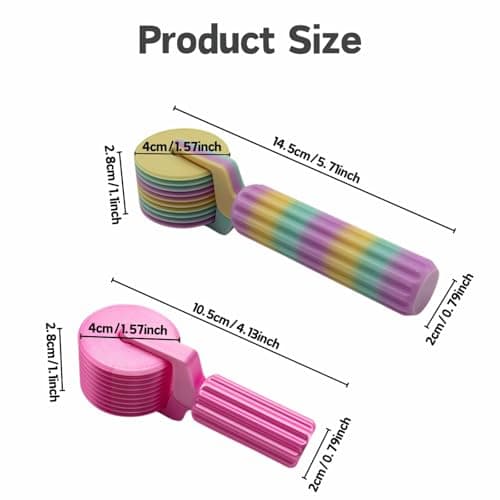 2-Pack Diamond Painting Roller Tool with Sponge Grip – Ergonomic Large & Small Brayer for 5D Diamond Art Accessories – Aesthetic Rainbow Roller for Pressing & Fixing Loose Drills - Thumbnail 2
