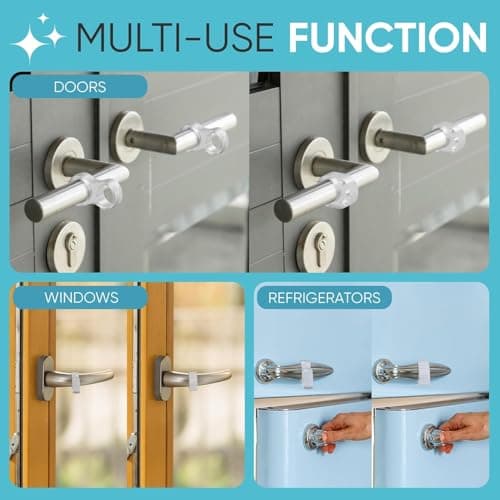 Strongest Home 12+8 Pack Door Stop Wall Protector for Door Handle - Clear & Invisible Wall Stoppers Wall Protector, Damage-Free Glass Shower Stopper, No Adhesive, Fits All Door Handle Types. - Thumbnail 4