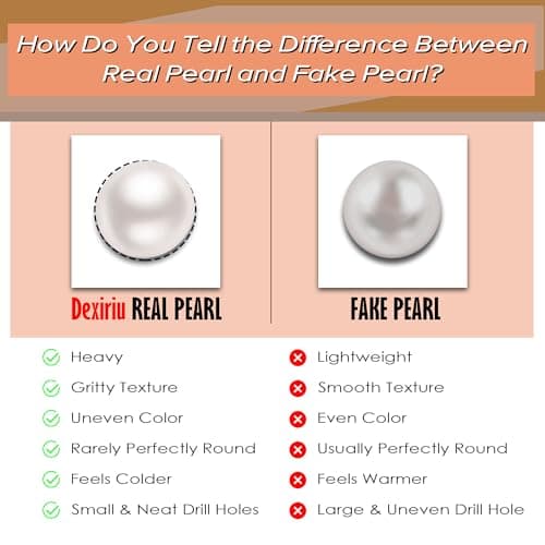 Dexiriu Pearl Stud Earrings for Women, Halo Studs with 14K Gold Plated S925 Silver & Cultured Freshwater Pearl, Gift for Birthday, Mothers Day, Christmas, Anniversary, Graduation(8-9MM) - Thumbnail 5