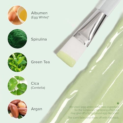 Ebanel Collagen Peptides Wash-Off Face Mask Set, 8 Pack Instant Skin Tightening and Lifting Masks, Brightening Face Mask with Niacinamide, Glutathione, Hyaluronic Acid, Vitamin C, Cica, B5, Albumen - Thumbnail 4