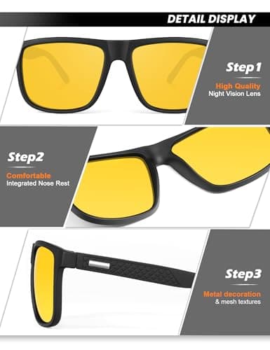 NSSIW Sunglasses-Men Polarized Mens-Sunglasses: Classic Sun Glasses with UV400 Protection for Driving Fishing Golf - Thumbnail 3