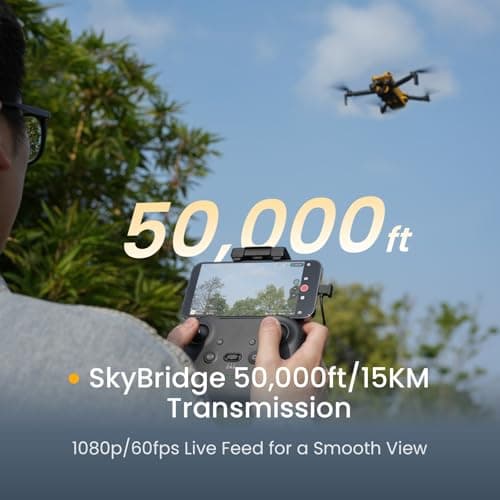 SKYROVER X1 Drone with Camera 4K, Mini Drone for Adults, 8K Photo, Under 249g, 50000ft Transmission, 360 Degree Obstacle Sensing, 32-Min Flight Time - Thumbnail 5
