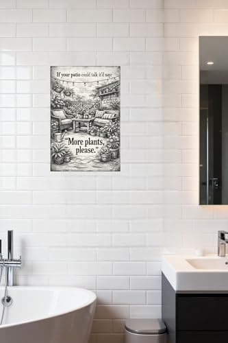 If Your Patio Could Talk It’d Say More Plants Please Vintage Garden Tin Sign Rustic Outdoor Porch Wall Decor Botanical Humor Artwork Metal Plaque for Backyard Balcony Sunroom Home Accent 8x12 Inch - Thumbnail 3