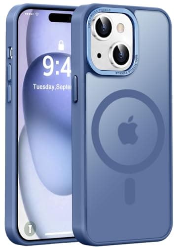 Newfuture Magnetic for iPhone 15 Case [Compatible with Magsafe] [Military Grade Drop Protection] Translucent Matte Anti-Fingerprint Shockproof Phone Case for iPhone 15 6.1 inch, Light Blue - Image 1