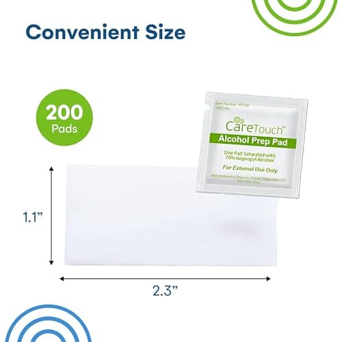 Alcohol Wipes | Individually Wrapped Alcohol Prep Pads with 70% Isopropyl Alcohol, Great for Medical & First Aid Kits | Sterile, Antiseptic 2-Ply Alcohol Swabs - 200 count - Thumbnail 3