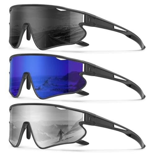 KALIYADI Mens-Sunglasses Polarized Sports Sunglasses: Cycling Sun Glasses Women UV400 Protection for Running