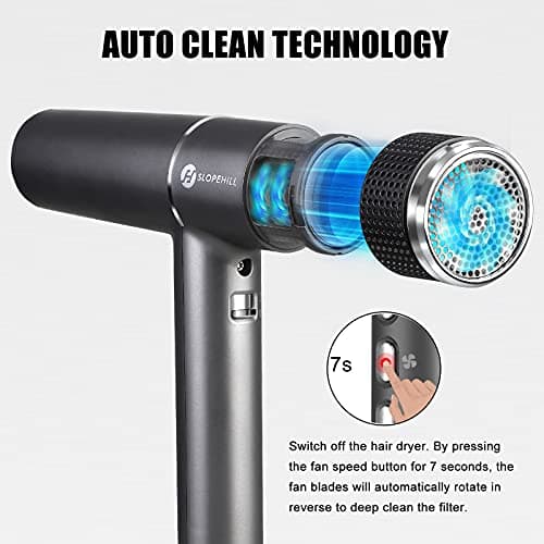 slopehill Hair Dryer with Unique Brushless Motor | Intelligent Fault Diagnosis | Innovative Microfilter | Oxy Active Technology | Led Display (Grey) - Thumbnail 5