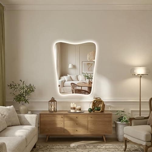 PIUDOC 22x30 Inch Backlit Bathroom Mirror, Frameless LED Vanity Mirror with Lights, Dimmable Anti-Fog,Vertical Wall Mount for Bathroom Makeup, 3 Color Changing, Shatterproof, Touch Sensor - Thumbnail 4
