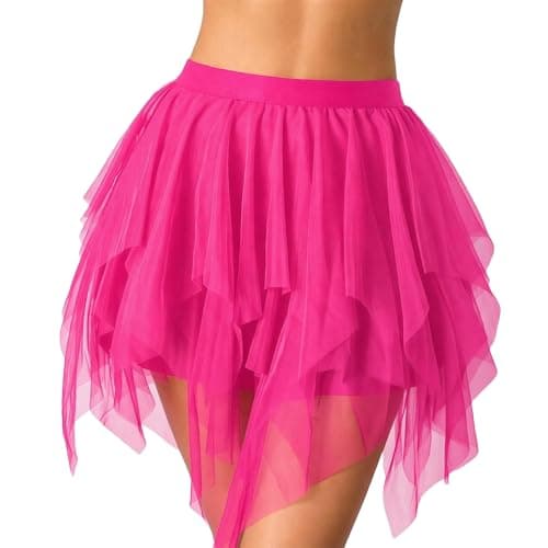 Avidlove Women's Tutu Skirt 50s Vintage Ballet Bubble Dance Skirts for Cosplay Party Rose Red X-Small - Image 1