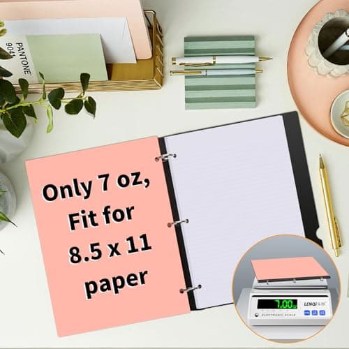 LETVPVOW 4 Pcs 360° Pivotable 3 Ring Binder, Soft 1 inch Binders 3 Ring, Flexible Thin Soft Three Ring Binder Fits 8.5" x 11", for Home, School and Office-Blue, Green, Pink, Purple - Thumbnail 5