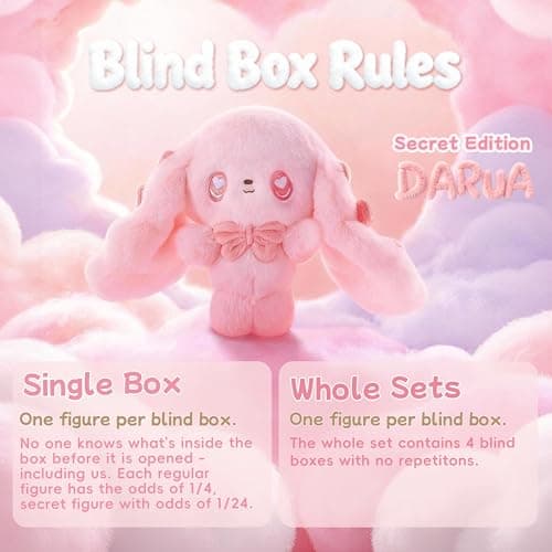 POP JOY Cloobi Plush Blind Box Collectible Plush Keychain Toys 5.1” Soft Stuffed Figure with ID Card, Surprise Blindbox Gift Stuffed Plush(One Random Bag) - Thumbnail 5