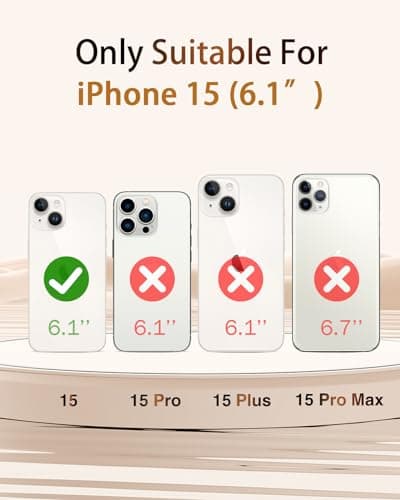Sholbrak [3 in 1 Designed for iPhone 15 Case Red Rose Flower Floral Protective Phone Case Cover 6.1" Screen Protector + Camera Lens Protector【2X Military Grade Drop Tested / 6.6ft Drop Protection】 - Thumbnail 2