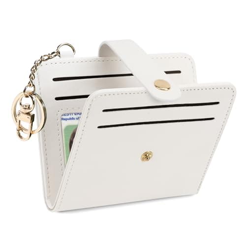 Airkit Small Wallets Woman RFID Blocking Leather Credit Card Holder - with ID Window - Card Wallets for Women - with Zipper Coin Purse - Keychain Wallet - Image 1