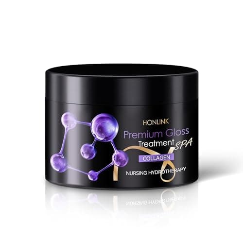 HONLINK Collagen Hair Treatment Deep Repair Conditioning Argan Oil Collagen Hair Mask Essence for Dry Damaged Hair All Hair Types 300ml (1 bottle)