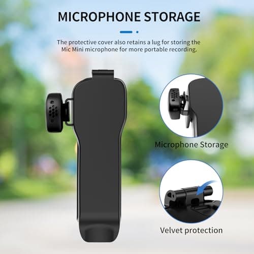 XIAOTJ Pocket 3 Cover Protective Case for DJI Osmo Pocket 3/Xtra Muse Accessories Gimbal Lens Screen Protector, Hard Cap Compatible with Pocket 3 Original Case, with Filter/TF Card Slots - Thumbnail 3