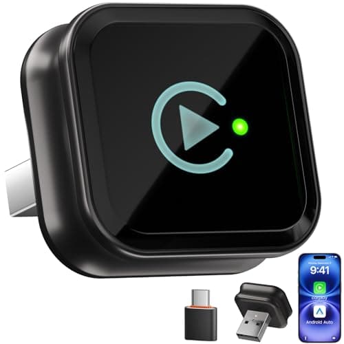 2-in-1 Wireless CarPlay & Android Auto Adapter 2026 Aluminum Wireless Car Play Dongle for Factory Wired Cars, 5.8GHz 5G WiFi No Lag, Plug and Play Auto Connect for iPhone iOS & Android (Black) - Image 1