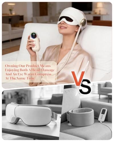 LovHomdecr Electric Head Massager, White Noise Aids Sleep Eye Massager with Heat - Thumbnail 5