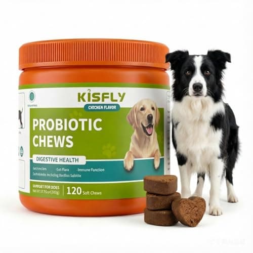 KISFLY Dog Probiotics 2 Billion CFU & 6 Strains - Advanced Digestive Support with Bacillus Subtilis - Soft Chews for Gut Health, Bloating & Healthy Stool - Daily Supplement for All Breeds - Image 1