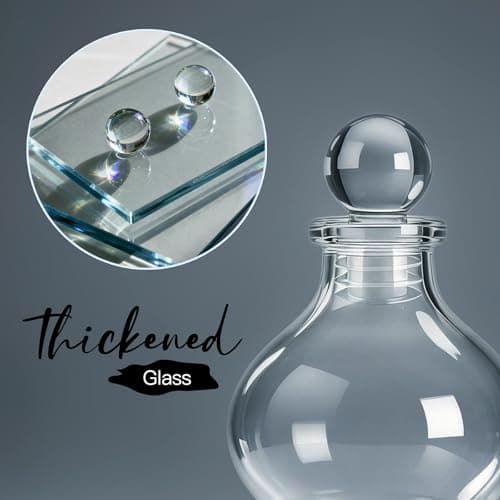 EsyHocm Glass Gourd Water Bottle, Japanese-Style Glass Bottle Ornament, Artistic Wine Container Gourd Bottle, Unique Bottle for Wine Decoration, 18oz Capacity Glass Material - Thumbnail 4