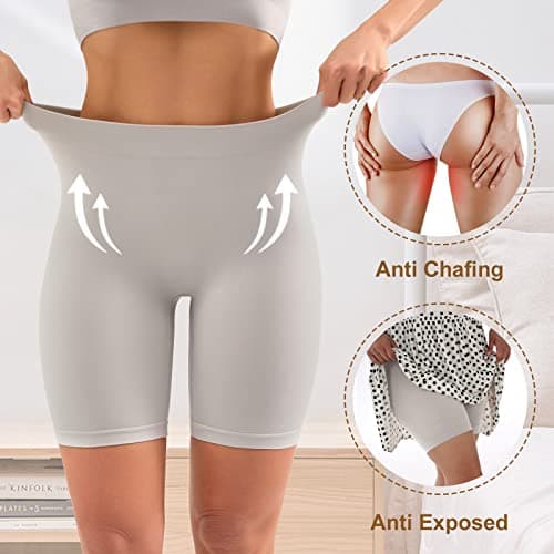 YADIFEN Slip Shorts for Under Dresses Women Seamless Anti Chafing Underwear Shaping Boyshort Smooth Thigh Biker Short Panties - Thumbnail 2