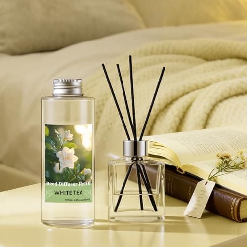 STRN Reed Diffuser Oil Refill, White Tea Scented Diffuser with Stick 200ML - Thumbnail 6