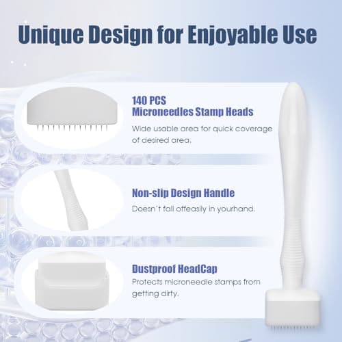 Derma Stamp Microneedle Stamp for Face Skin Gentle Personal Care at Home Beauty Tool Portable Micro Stamp for Women Men 0.25mm - Thumbnail 3