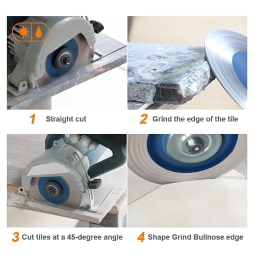 Diamond Granite Cutting Wheel 4 inch - BRSCHNITT 105mm Vacuum Brazed Angle Grinder Diamond Blade for Cutting Grinding Porcelain,Tile,Ceramic Tile Stone,Marble,Quartz,Granite - Thumbnail 4