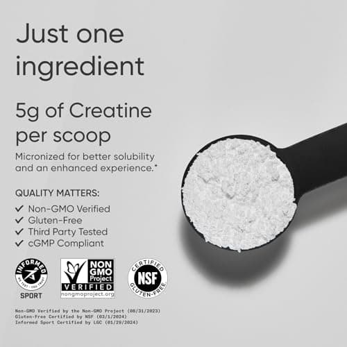 Sports Research® Creatine Monohydrate (Micronized) Powder 5g, 35.27oz - Thumbnail 2