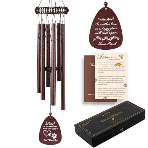 VENBEEL 28" Dog Memorial Wind Chimes, Dog Memorial Gifts, Loss of Pet Sympathy Passing Away Bereavement Remembrance Gift - Image 1