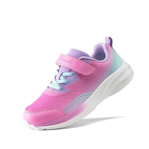 DREAM PAIRS Boys Girls Shoes Kids Tennis Sneakers Athletic Running Walking School Gym Lightweight Footwear for Little/Big Kid,Size 6 Big Kid,Hot Pink/Blue,SKRS26005K - Image 1
