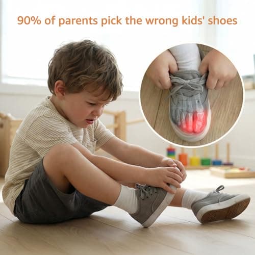 WIDE TOE BOX Toddler Shoes - Boys Girls Barefoot Sneakers Kids First Walking Shoe Zero Drop Lightweight Non-Slip Tennis Shoes, Beige Blue, 11 Wide Little Kid - Thumbnail 4