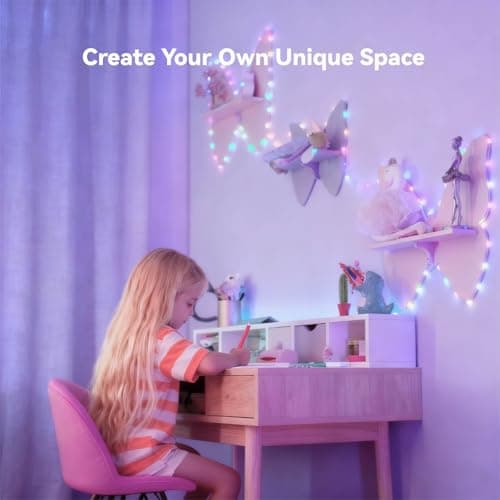 Color Changing Fairy Lights with Remote, USB 32.8ft RGB+IC Light Twinkle Bluetooth APP Control,Dimmable Xmas Music Sync Lights Timer IP67 Waterproof for Christmas Tree Indoor Outdoor Decor - Thumbnail 3