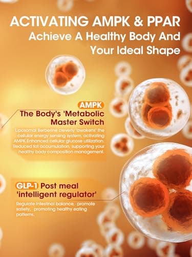 GREENPEOPLE Liposomal Berberine HCL1300mg - Berberine Supplement with Ceylon Cinnamon Activates AMPK - High Absorption Formula Healthy Weight Support – Non-GMO/Vegan – 45-Day - Thumbnail 3