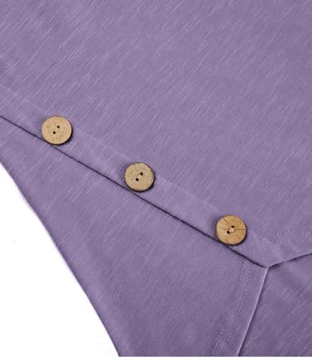Quinee Postpartum Clothes Nursing Tops Breastfeeding Shirts Cute Maternity Tops Nursing Clothes for Breastfeeding Purple XXL - Thumbnail 2