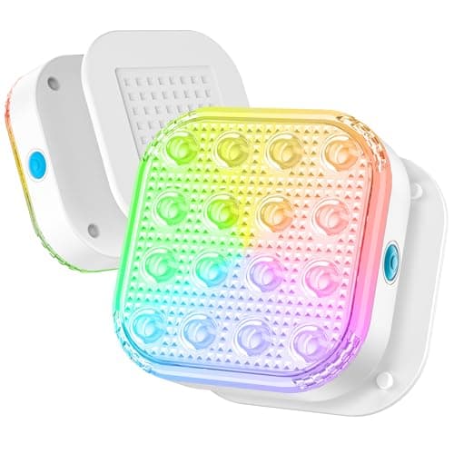 soarppie Submersible LED Lights, 16 Color Changing, Rechargeable, Magnetic Floating, Waterproof, for Pool, Vase, Aquarium Decor 4 Pack - Image 1