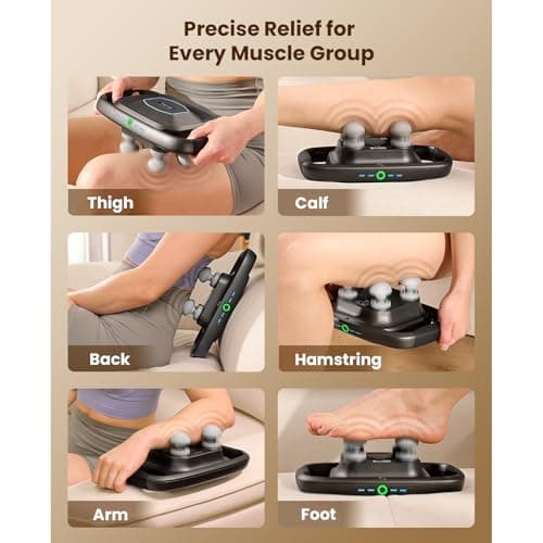 BOB AND BRAD A1 4-Head Massage Gun Deep Tissue, FSA Eligible/HSA Eligible, 4X Pain Relief Efficiency, Replaceable Massager Heads & Plate, Electric Percussion Massage Gun Tool for Back, Leg, Muscle - Thumbnail 4