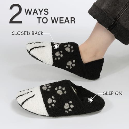 ATHMILE House Slippers for Women Men Indoor Barefoot Slippers Socks Furry Slip on House Shoes Cozy Comfy for Home Bedroom Travel - Thumbnail 2